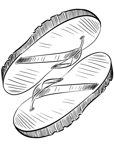 Flip Flops Coloring Page